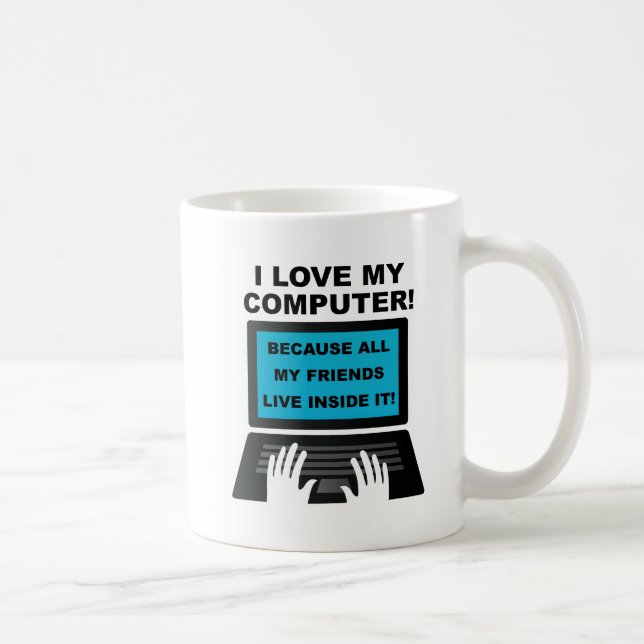 Mug drôle pour amis d'ordinateur (Droite)