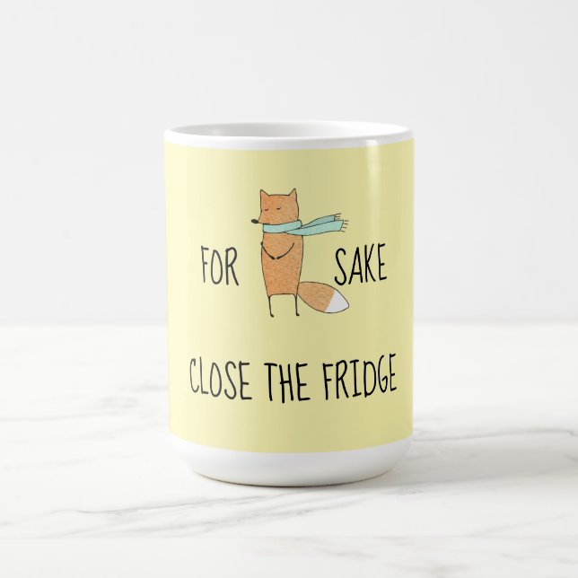 Mug Drôle Pour Le Saumon De Renard Fermer Le Frigo (Centre)