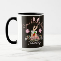 Mug drôle qu'un lapin aime enseigner