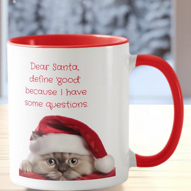 Mug Drôle Ragdoll Chat Santa Hat Définir Bon (Créateur téléchargé)