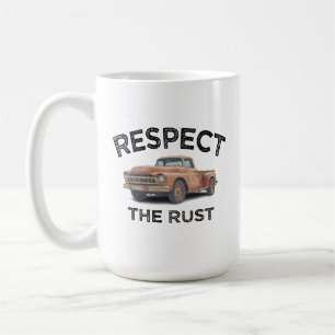 Mug drôle RESPECTEZ LA ROUILLE Camionnette Papa Blague