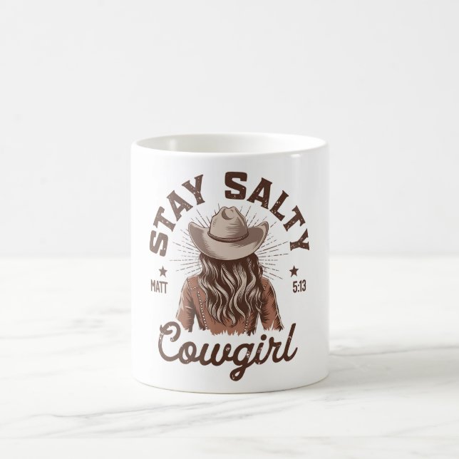 Mug Drôle Reste salée Cowgirl (Centre)