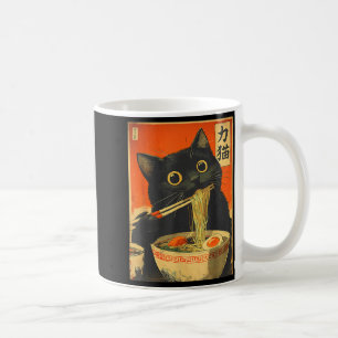 Mug Drôle Rétro Anime Chat Ramen Japonais Chat Graphiq