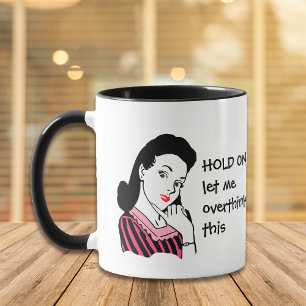 Mug Drôle Rétro Femme Surpenser