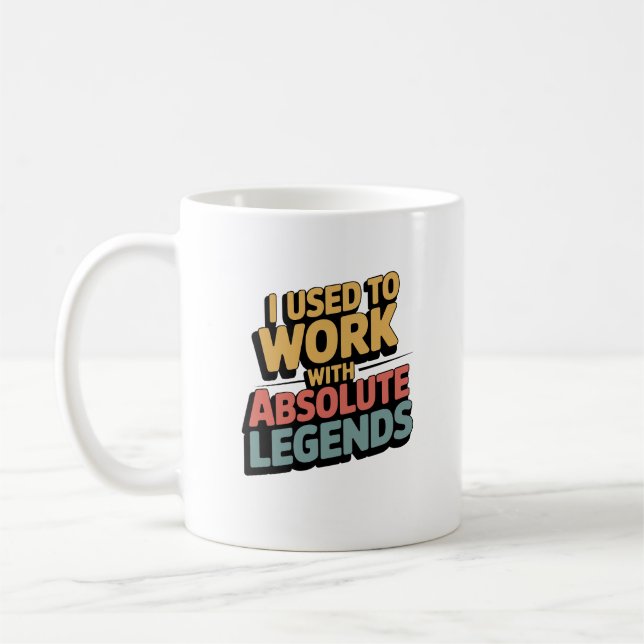 Mug Drôle Retro Je Travaillais Avec La Légende (Gauche)