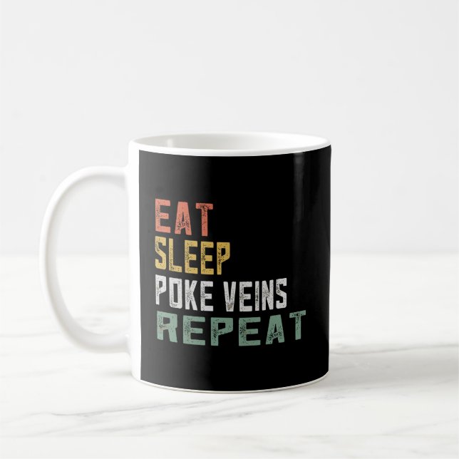 Mug Drôle Retro Les Cadeaux Phlebotomistes Pour Femmes (Gauche)