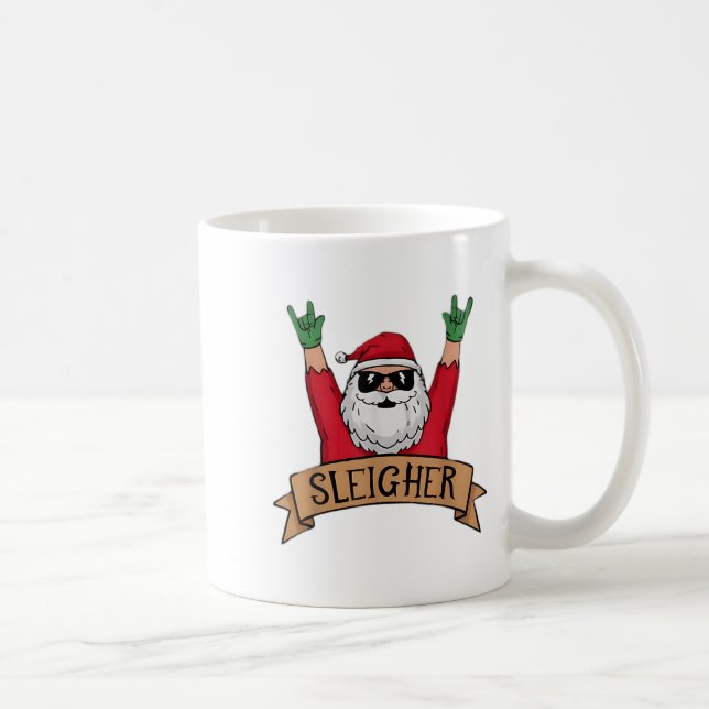 Mug Drôle Rocher N Roll Santa Claus Noël (Droite)