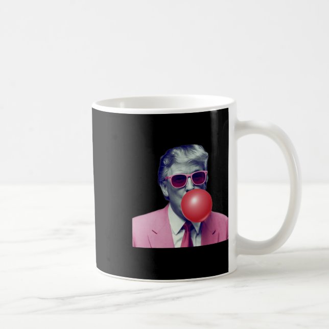Mug Drôle rose Donald Trump Bubble Gum Yum Tee (Droite)