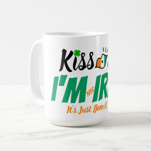 Mug Drôle Saint Patrick's Day Embrasse-moi Je suis Irl