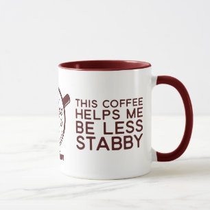 Mug Drôle Sarcastique Ce Café M'Aide À Être Moins Stab