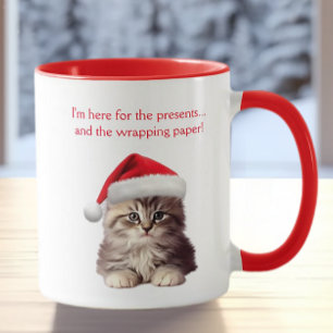 Mug Drôle Sarcastique Maine Coon Chat Santa Hat Person
