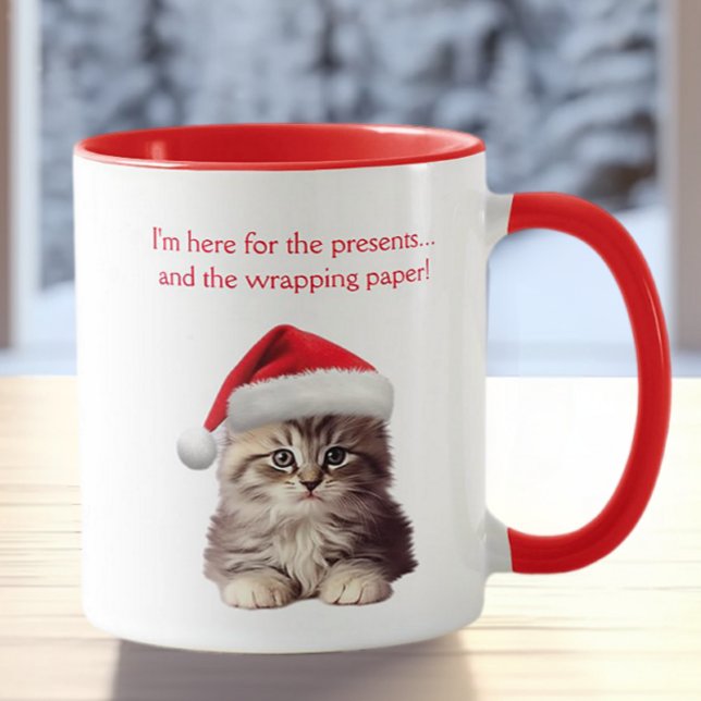 Mug Drôle Sarcastique Maine Coon Chat Santa Hat Person (Créateur téléchargé)