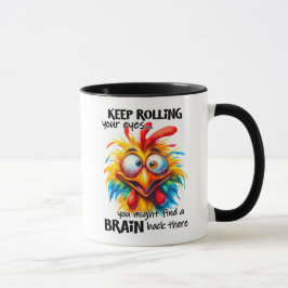 Mug Drôle/Sarcastique, paroles d'animaux/poulet/café