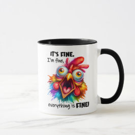 Mug Drôle/Sarcastique, paroles d'animaux/poulet/café
