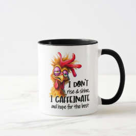 Mug Drôle/Sarcastique, paroles d'animaux/poulet/café