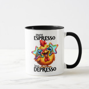 Mug Drôle/Sarcastique, paroles d'animaux/poulet/café