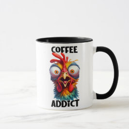 Mug Drôle/Sarcastique, paroles d'animaux/poulet/café