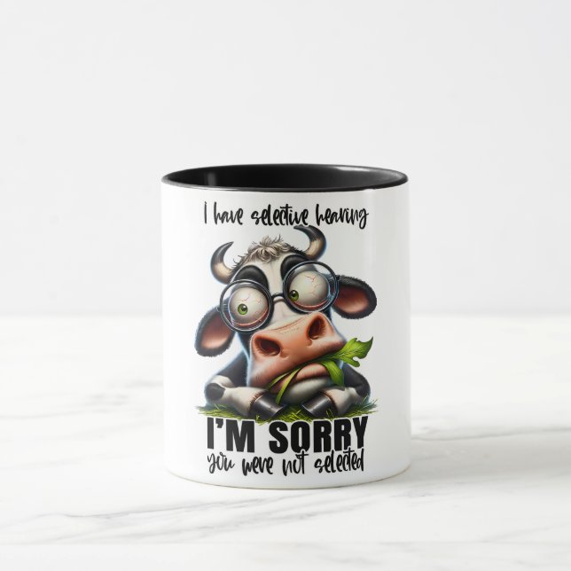 Mug Drôle/Sarcastique Paroles d'animaux/vache (Centre)