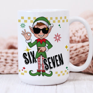 Mug Drôle Six Sept 67 6 7 Mème Noël Elf Fête