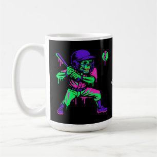 Mug Drôle Skeleton Batting Glace Cream Driving Basebal