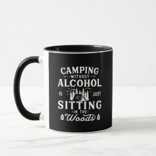 Mug Drôle slogan camper camping à boire des paroles
