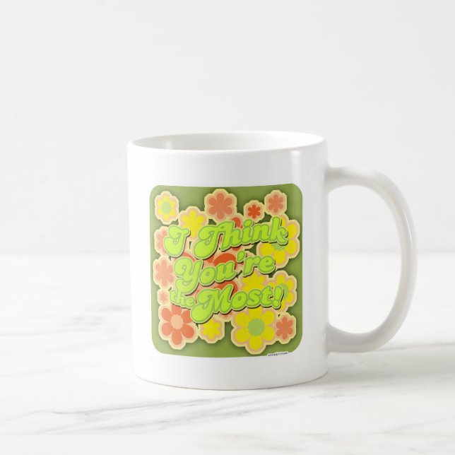 Mug Drôle Super La plupart des années 70 rétro dire (Droite)