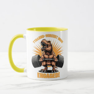 Mug Drôle T Rex Dinosaur Entraînement Fitness Exercice