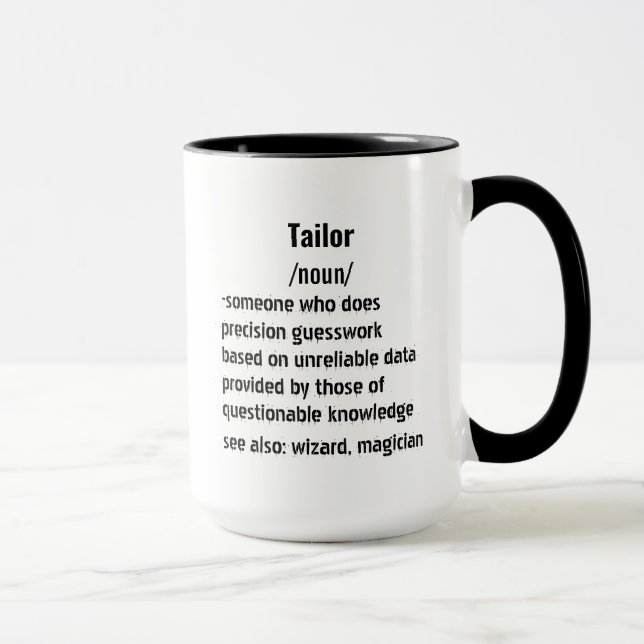 Mug drôle Tailor Définition cadeaux pour hommes femmes (Droite)