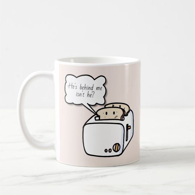 Mug Drôle Toast Nerveux et Cartographie de toast Evil (Gauche)