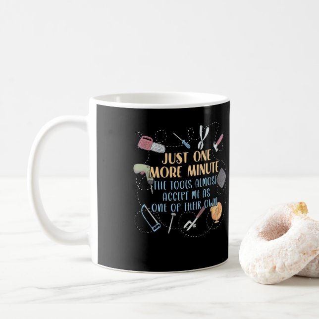 Mug Drôle travail du bois papa père charpentier juste  (Avec donut)