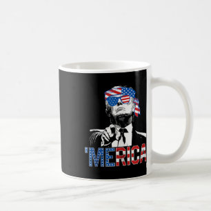 Mug Drôle Trump 4 juillet Merica Drapeau américain Sun