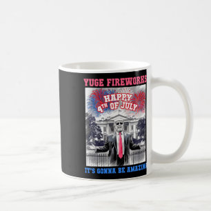 Mug Drôle Trump Joyeux 4 Juillet Yuge Feux d'Artifice