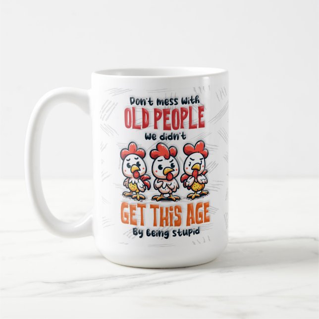 Mug Drôle Vieux Personnes Sassy Cadeau (Gauche)
