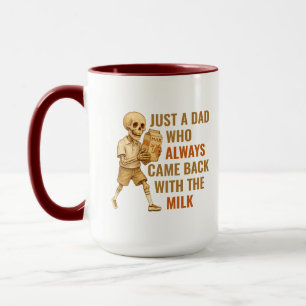 Mug Drôle Vintage Squelette Papa Lait Blague
