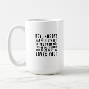 Mug Drôle voeux d'anniversaire sarcastique pour mari