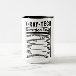 Mug Drôle X-Ray Tech Nutrition Facts
