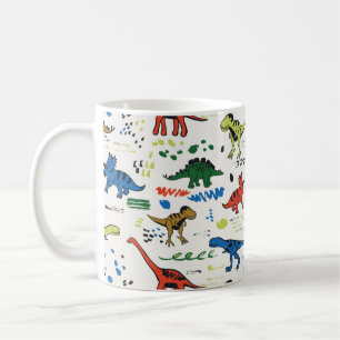 Mug drôles de dinosaures motif couleur graphique