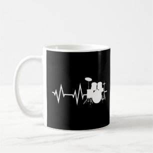 Mug Drum Player Heartbeat Drumming Graphisme