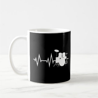 Mug Drum Player Heartbeat Drumming Graphisme