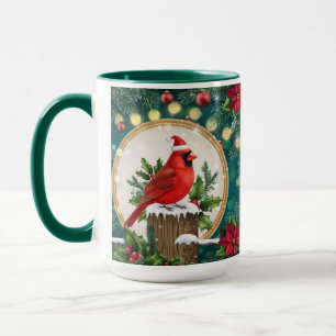 Mug du Cardinal de Noël   Oiseau Rouge Café de Fêt