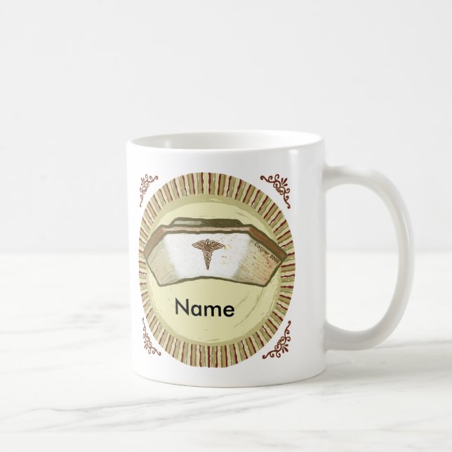 Mug du Casquette de l'infirmière personnalisée (Droite)