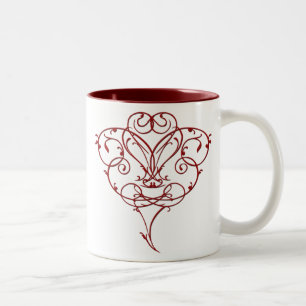 Mug du coeur floral