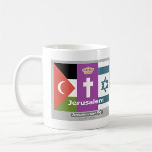 Mug du drapeau de la paix de Jérusalem (révisé)