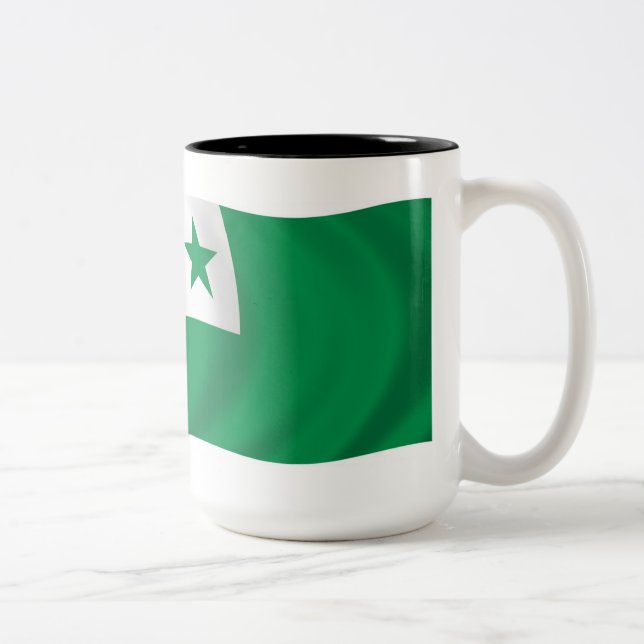 Mug du drapeau de l'espéranto (Droit)