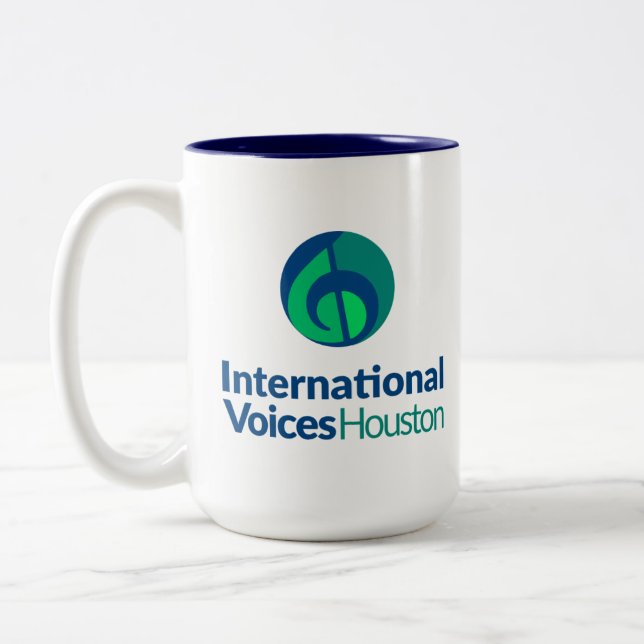 Mug du logo IVH - Deux tons - Marine (Gauche)