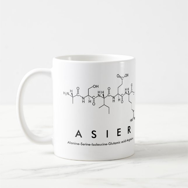 Mug du nom du peptide Asier (Gauche)