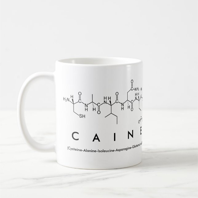 Mug du nom du peptide Caine (Gauche)