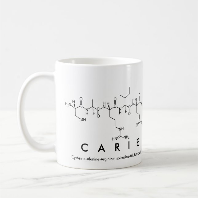 Mug du nom du peptide Carie (Gauche)