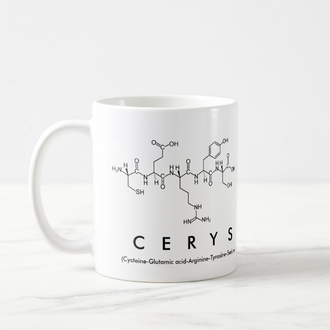 Mug du nom du peptide Cerys (Gauche)