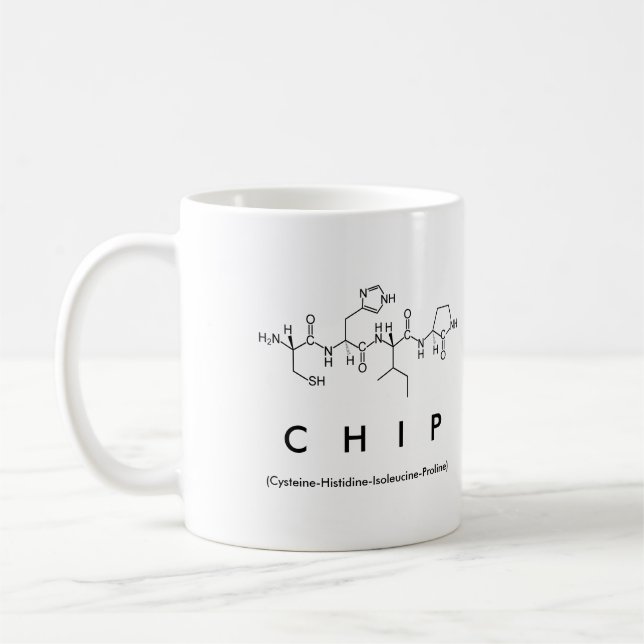 Mug du nom du peptide chip (Gauche)
